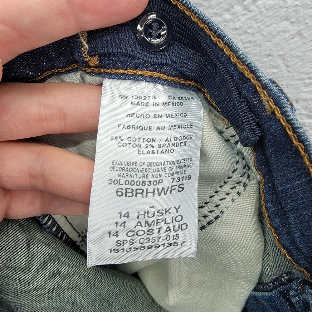 Wrangler Boys 14 Husky Dark Wash Jeans - Picture 7 of 10